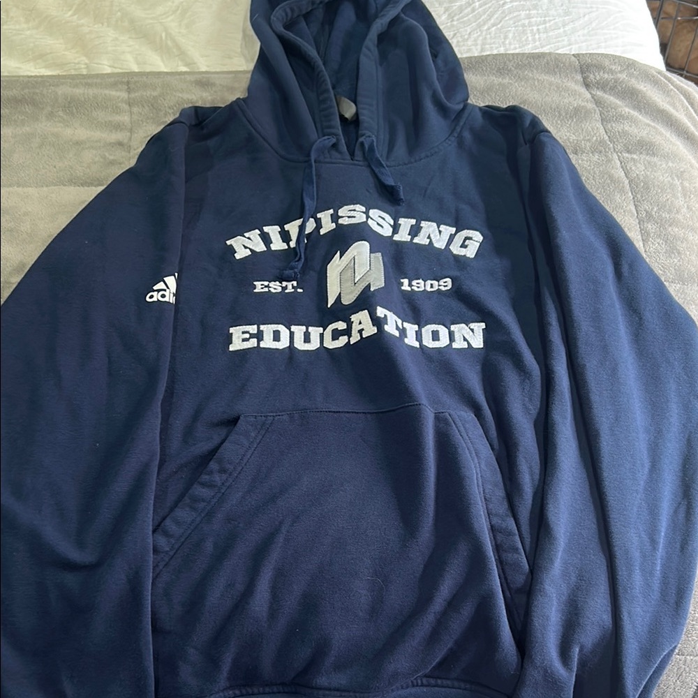 Adidas Blue Education-Themed Sweater